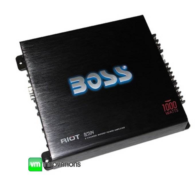 BOSS AUDIO 1000W 4 Channel Car Amplifier Power, Remote & 8 Gauge Amp Install Kit
