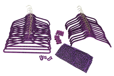 60-Piece Flocked Non Slip Velvet Brass Clothes Hanger Set - Open Box