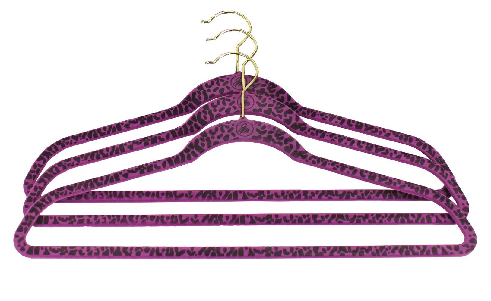 60-Piece Flocked Non Slip Velvet Brass Clothes Hanger Set - Open Box