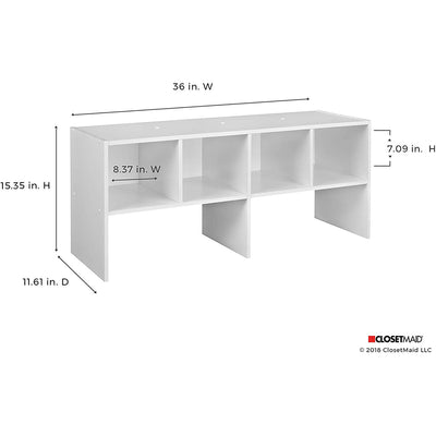 ClosetMaid Shelf Organizer with Shoe Rack and Cube Storage, Espresso (Open Box) - VMInnovations