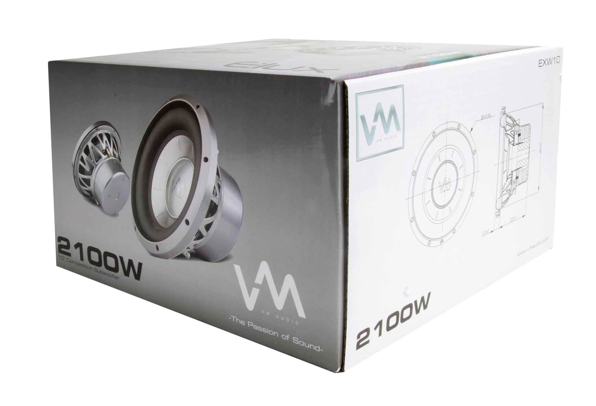 VM Audio EXW10 Elux 10" Car Audio Power Subwoofer Sub 2100W DVC (Open Box)