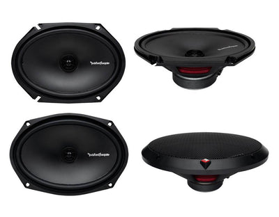 2) Rockford Fosgate R168X2 6x8" 110W + 2) R169X2 6x9" 130W 2Way Coaxial Speakers