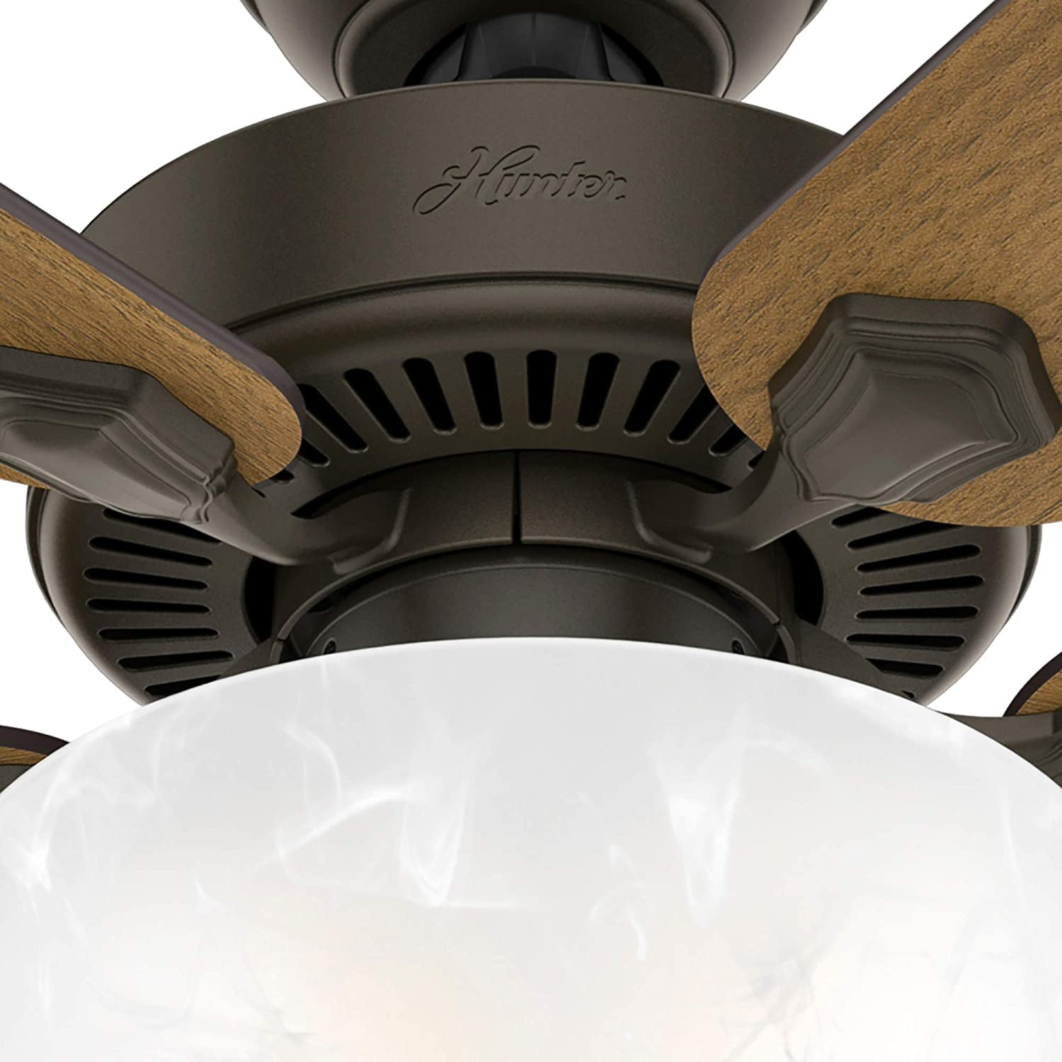 Hunter Fan Company 52' Ceiling Fan w/ LED Light & Pull Chain, Bronze (Open Box) - VMInnovations
