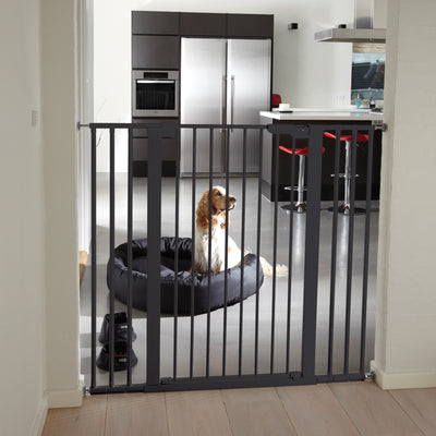 Scandinavian Pet Design Xtra Tall 3" Portable Pet Gate Extension, Black (2 Pack)