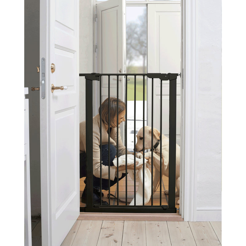 BabyDan Pet Extra Tall 31" Pressure Mounted Pet Safety Gate, Black (Open Box)