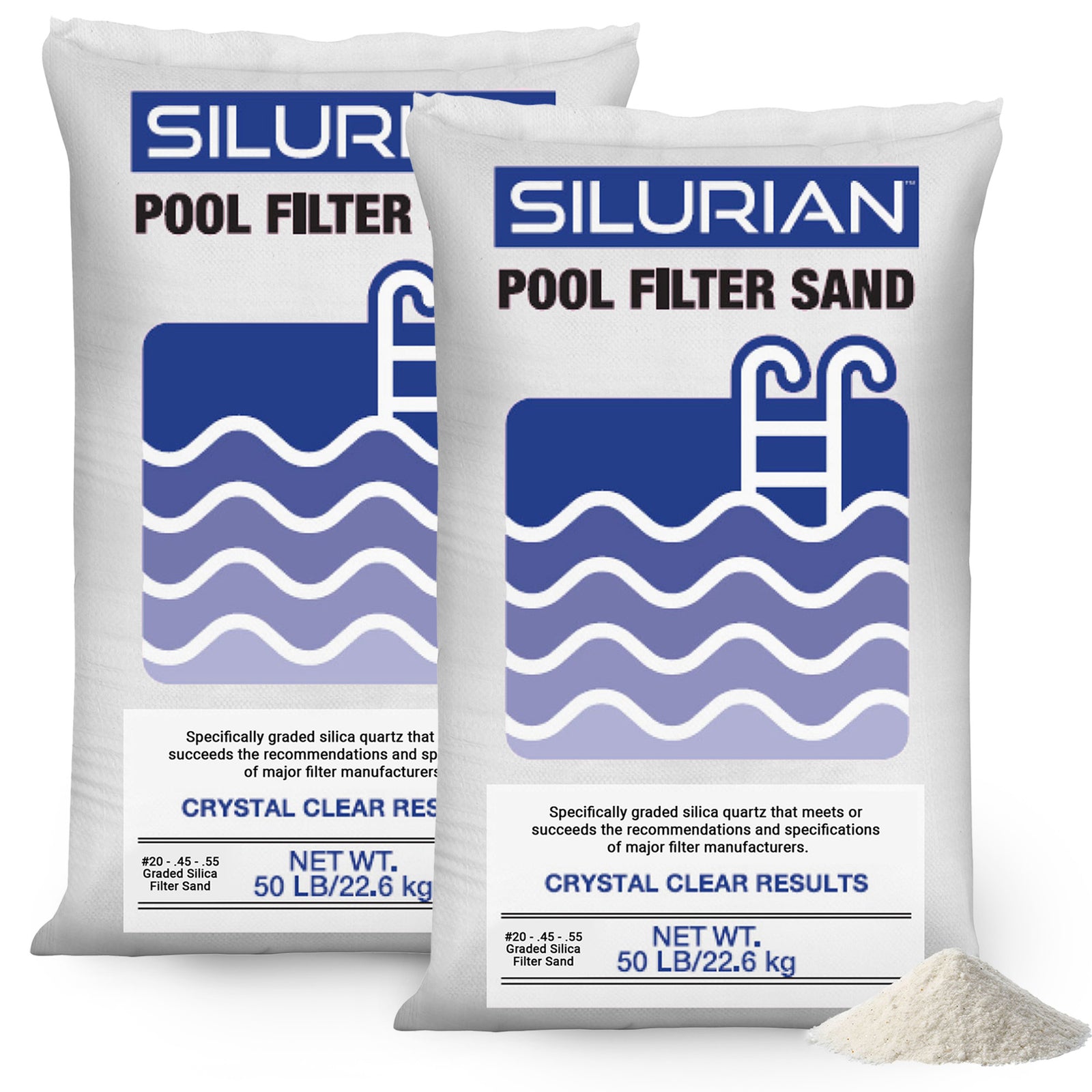 U.S. Silica 2 Pack SILURIAN 20 Grade Pool Filter Sand for Optimal Filtration - VMInnovations