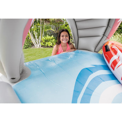 Intex Inflatable Kids Backyard Water Slide with Surf Riders & Electric Air Pump