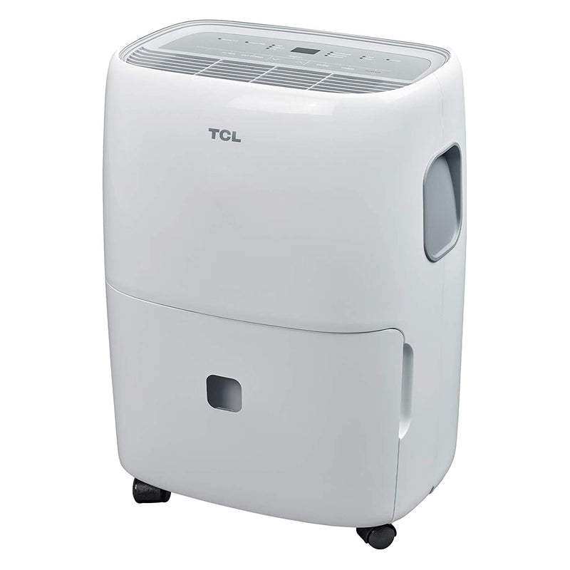 TCL 50 Pint Dehumidifier for Home/Basements w/ Voice Control, White (Open Box)