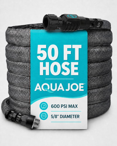 Aqua Joe FiberJacket Garden Hose, Kink-Resistant, 50' x 5/8" Diameter (Open Box)