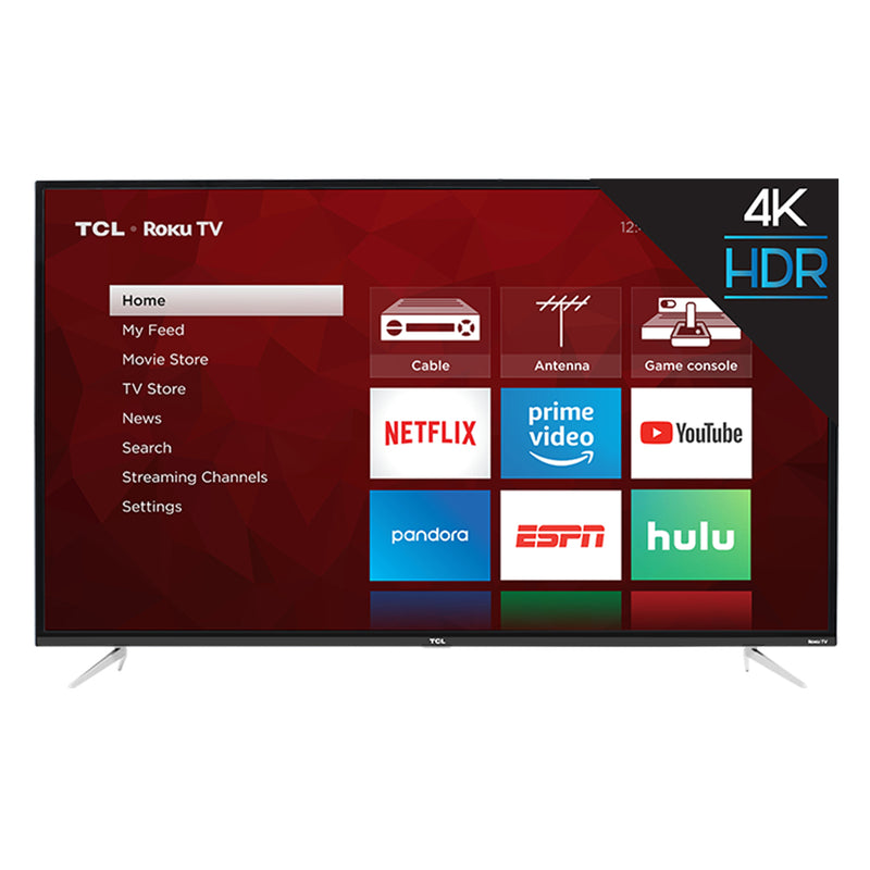 TCL 4 Series LED 4K Ultra Smart Tv with Roku, 50 Inches (Refurbished) (Open Box)