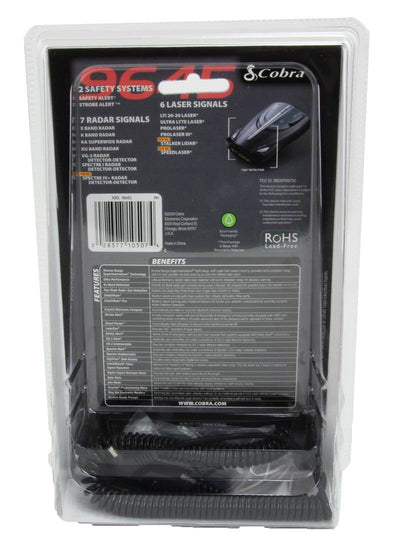 Cobra XRS-9645 Digital 15 Band Radar Laser Detector w/ DigiView - Open Box