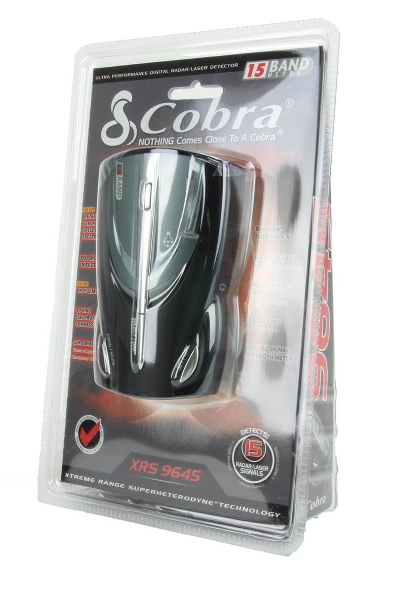 Cobra XRS-9645 Digital 15 Band Radar Laser Detector w/ DigiView - Open Box