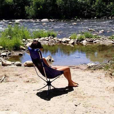 Lightspeed Silent Swivel Lightweight 360 Degree Outdoor Chair, Blue (Open Box) - VMInnovations