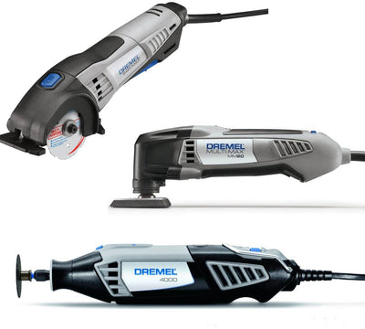 Dremel 4000 Rotary Tool Kit + SM20 SawMax + MM20 Multi-Max Three Tool Combo Pack