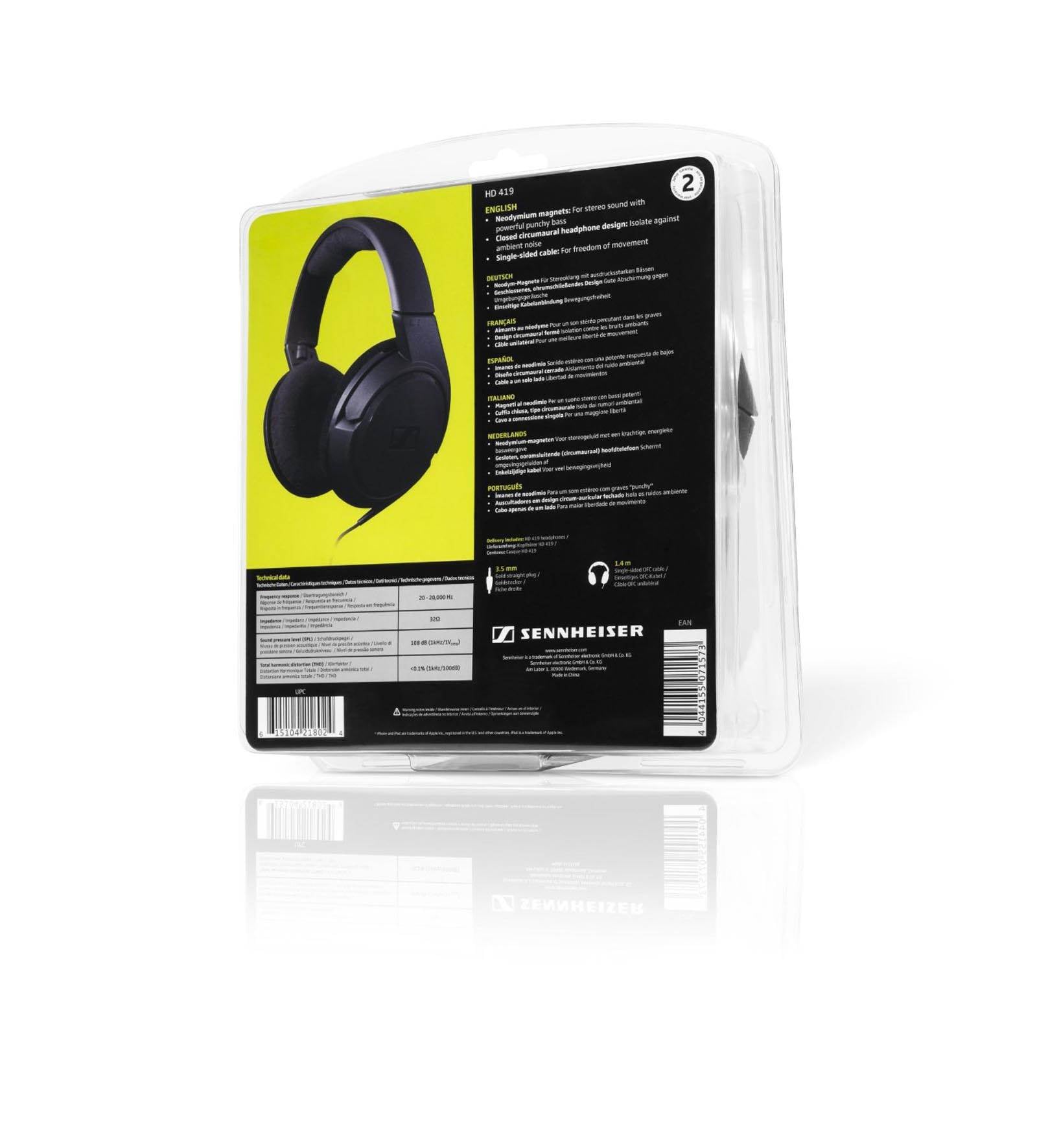 Sennheiser HD419 Over-The-Ear MP3/iPod Bass  Headphones HD419 - Open Box