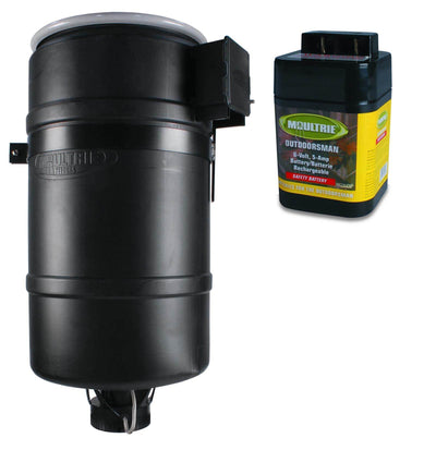 NEW! MOULTRIE 30 Gallon FeedCaster Pro Directional Pond Fish Feeder + 6V Battery