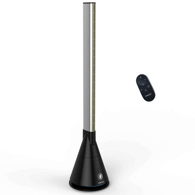 Geek Aire BF1S 40 Inch Bladeless Tower Fan Oscillating 9 Speed, Black (2 Pack)