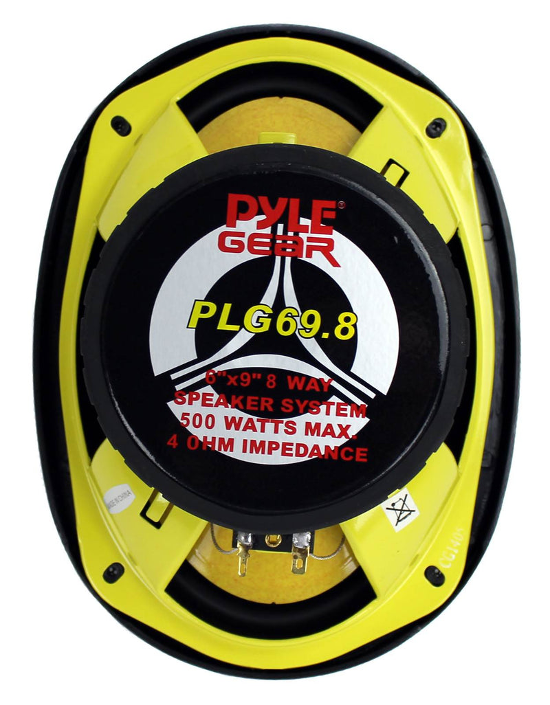 PYLE PLG69.8 6x9" 8-WAY 1000w Car Audio Stereo Coaxial Speakers PLG698