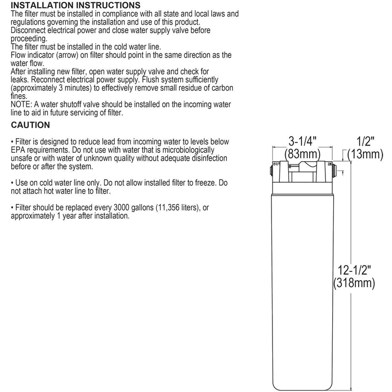 Elkay 51300C WaterSentry Plus Filter for EZH2O Water Filling Station (Open Box)