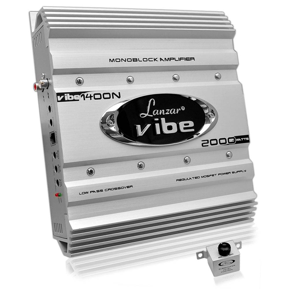 Lanzar VIBE1400N 2000 Watt MONO Block Car Audio Power Amplifier - Open Box