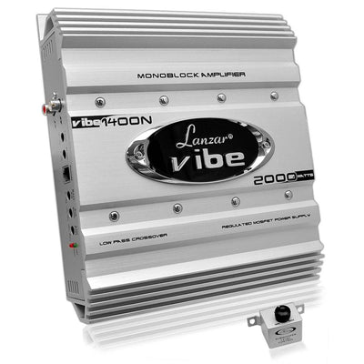 Lanzar VIBE1400N 2000 Watt MONO Block Car Audio Power Amplifier - Open Box