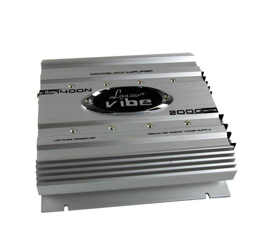Lanzar VIBE1400N 2000 Watt MONO Block Car Audio Power Amplifier - Open Box
