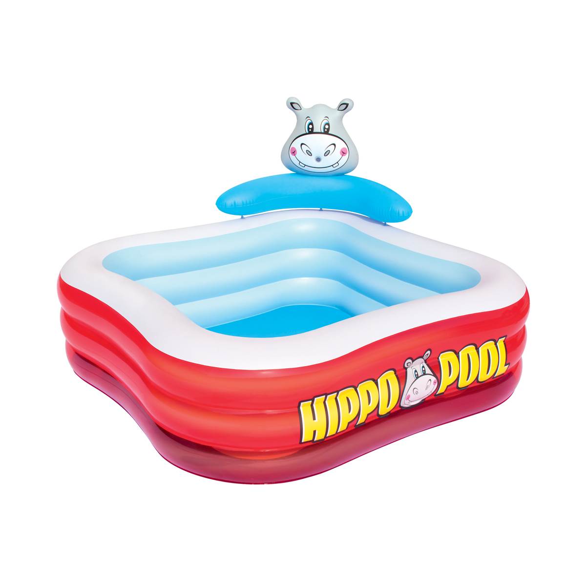 Bestway Inflatable Kids Hippo Splash Play Pool w/Water Sprayer 53050B - Open Box