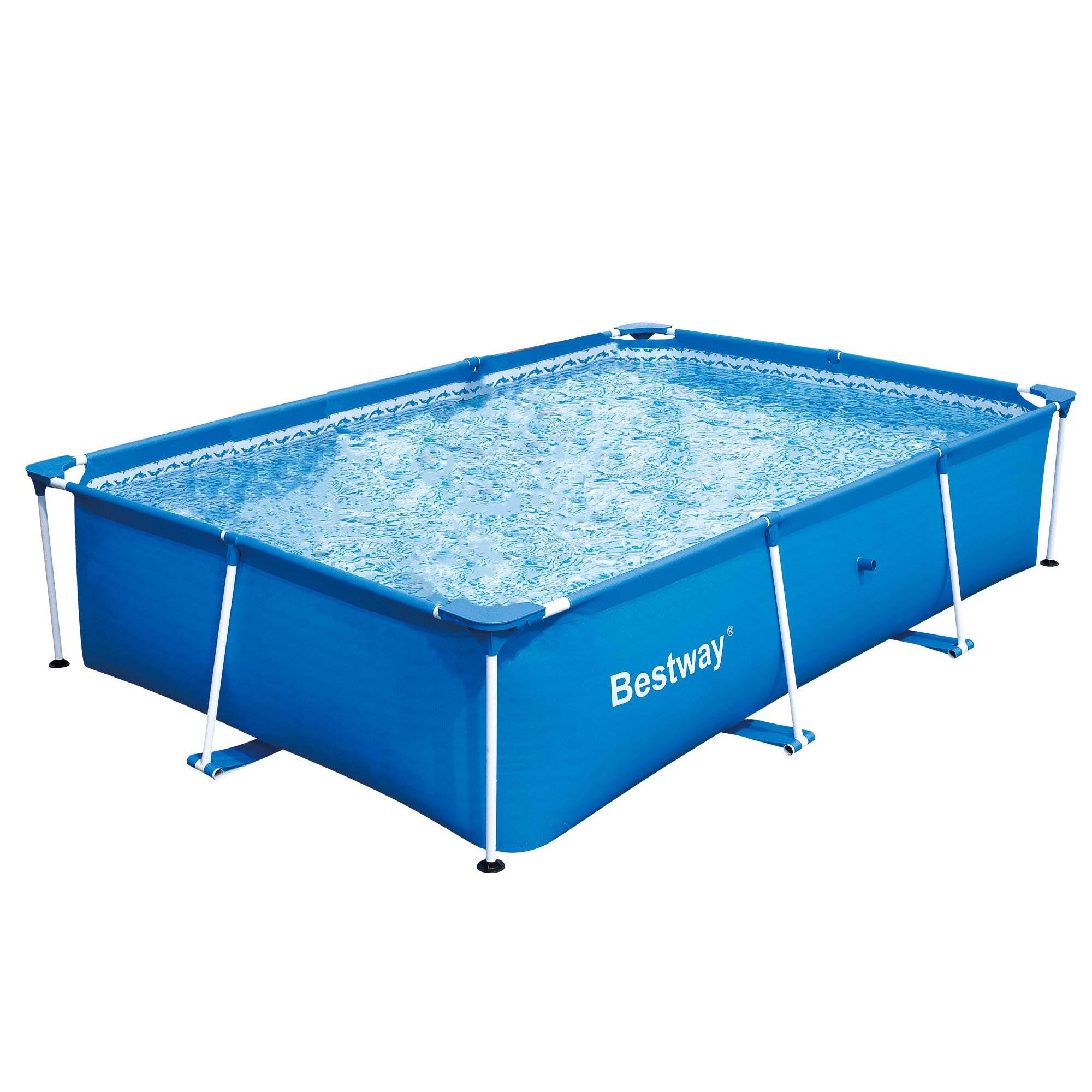Bestway Rectangular 118" x 79" x 26" Deluxe Splash Frame Kids Pool (Open Box) - VMInnovations