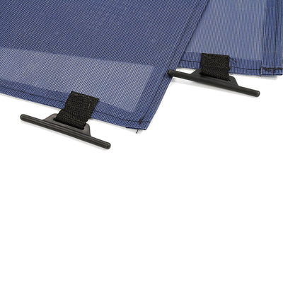 Camco 15 Foot Front Sun Block Panel Awning Screen for RV Camper Shade, Blue