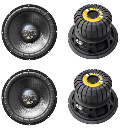 4) LANZAR MAX12D 12" 4000W Car Audio Subwoofers Subs Power Woofers DVC 4 Ohm