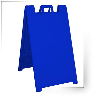 Plasticade Signicade Folding Sidewalk Double Sided Sign Stand, Blue (4 Pack) - VMInnovations