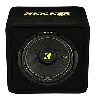 Kicker 12" 600W Car Subwoofer Enclosure and 1100W Mono Amplifier w/ Wiring Kit