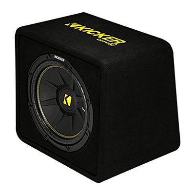 Kicker 12" 600W Car Subwoofer Enclosure and 1100W Mono Amplifier w/ Wiring Kit