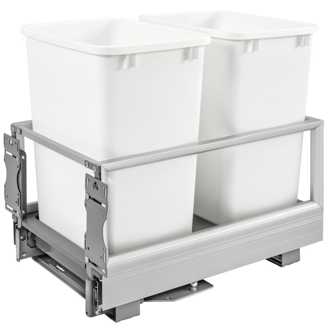 Rev-A-Shelf Double 35 Qt Pullout Cabinet Trash Can w/ Rev-A-Motion (Open Box)