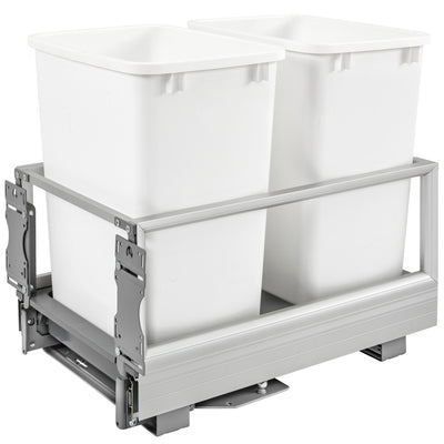 Rev-A-Shelf Double 35 Qt Pullout Cabinet Trash Can w/ Rev-A-Motion (Open Box)