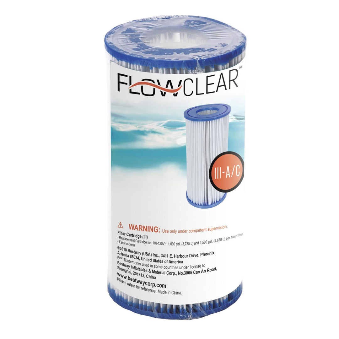Bestway 58012 Swimming Pool Filter Pump Replacement 4.2"x8" Cartridge Type III/A