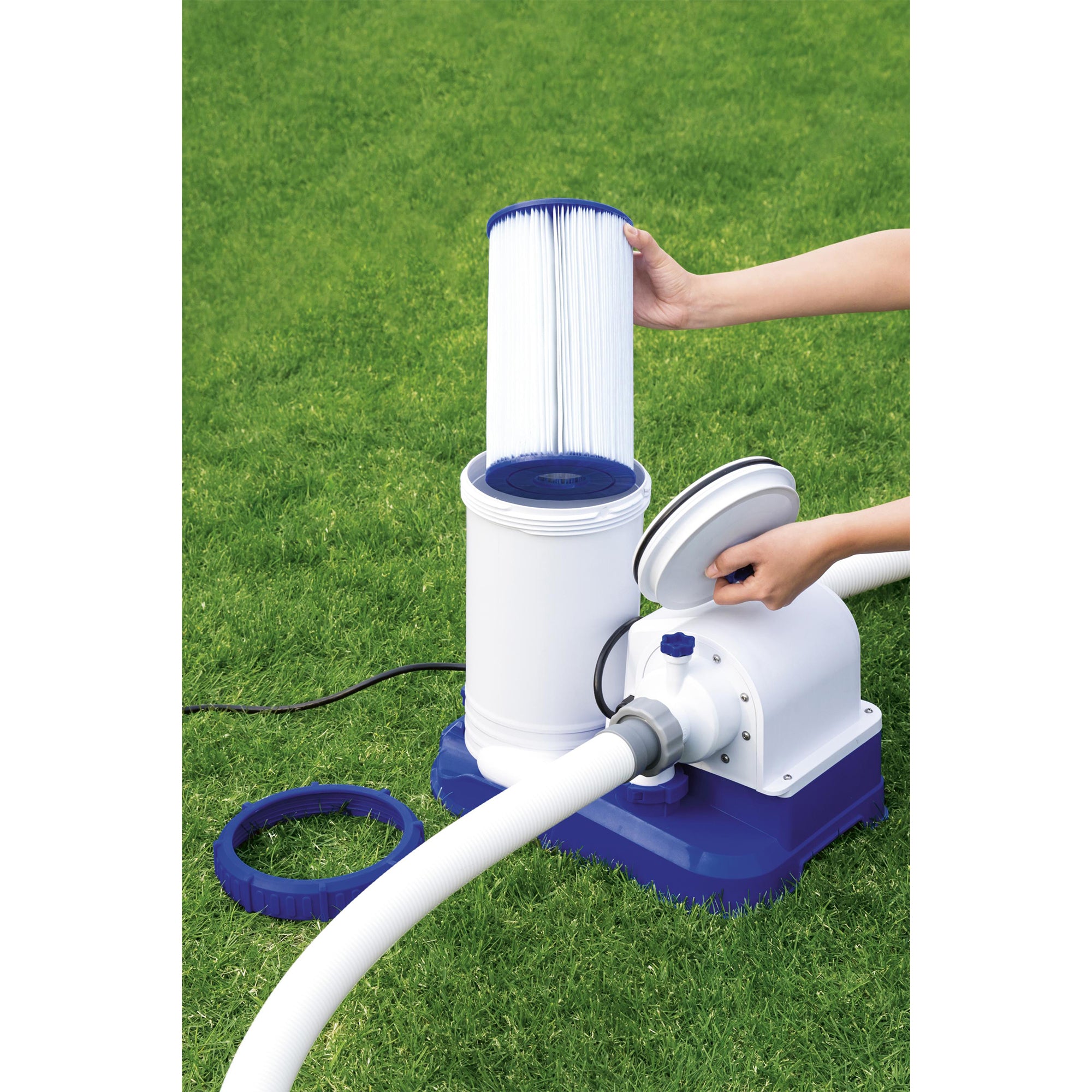 Hey! Cool Pool Flip Plop Pool Mineral Dispenser + Bestway Filter Pump Cartridge