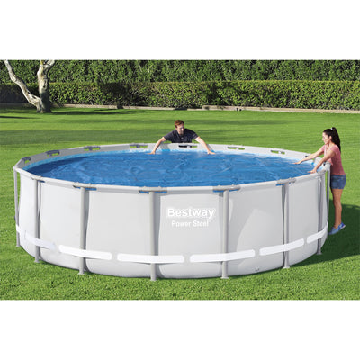 Bestway Flowclear 15' Round Solar Pool Cover for Above Ground Pools (Cover Only) - VMInnovations