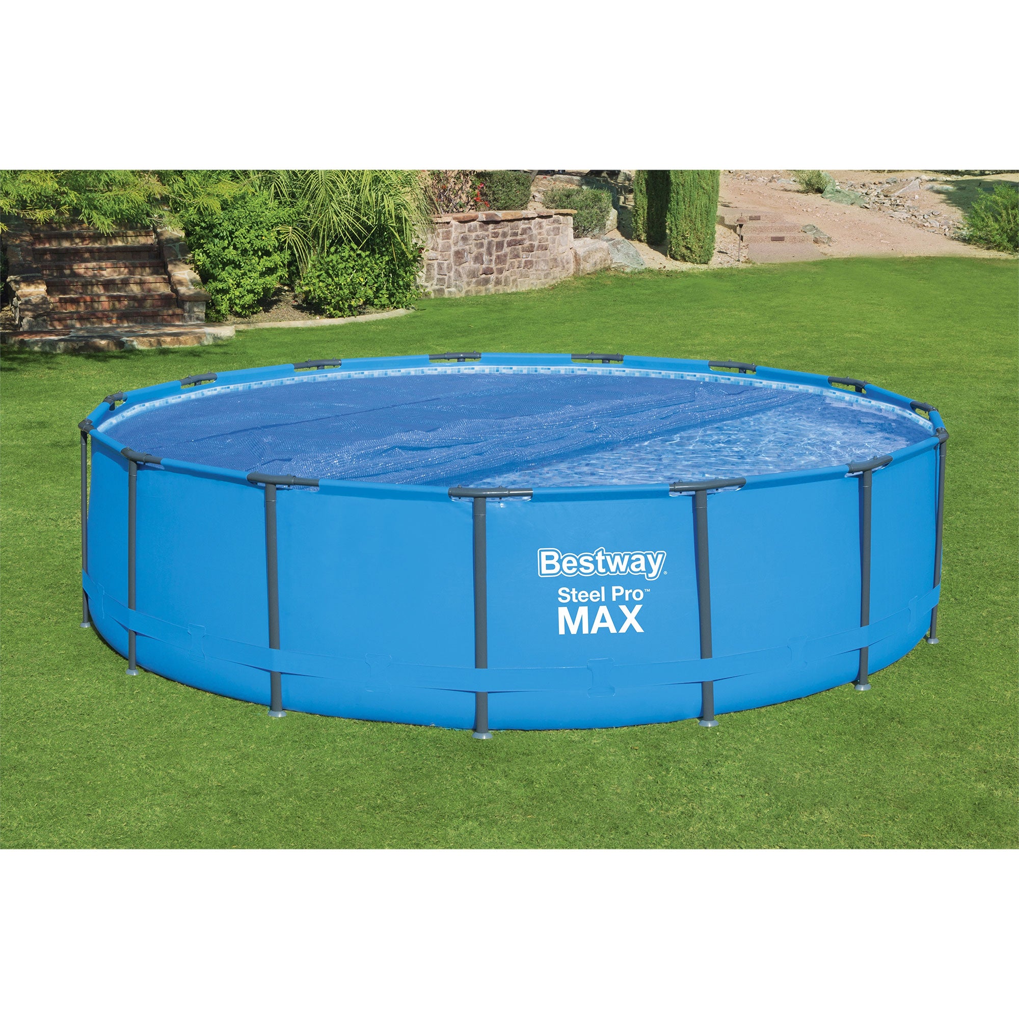Bestway 15 Foot Round Above Ground Swimming Pool Solar Heat Cover (2 Pack)