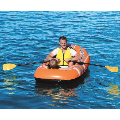 Bestway 77x45 Inches HydroForce Inflatable Raft Set with Oars and Pump (2 Pack)