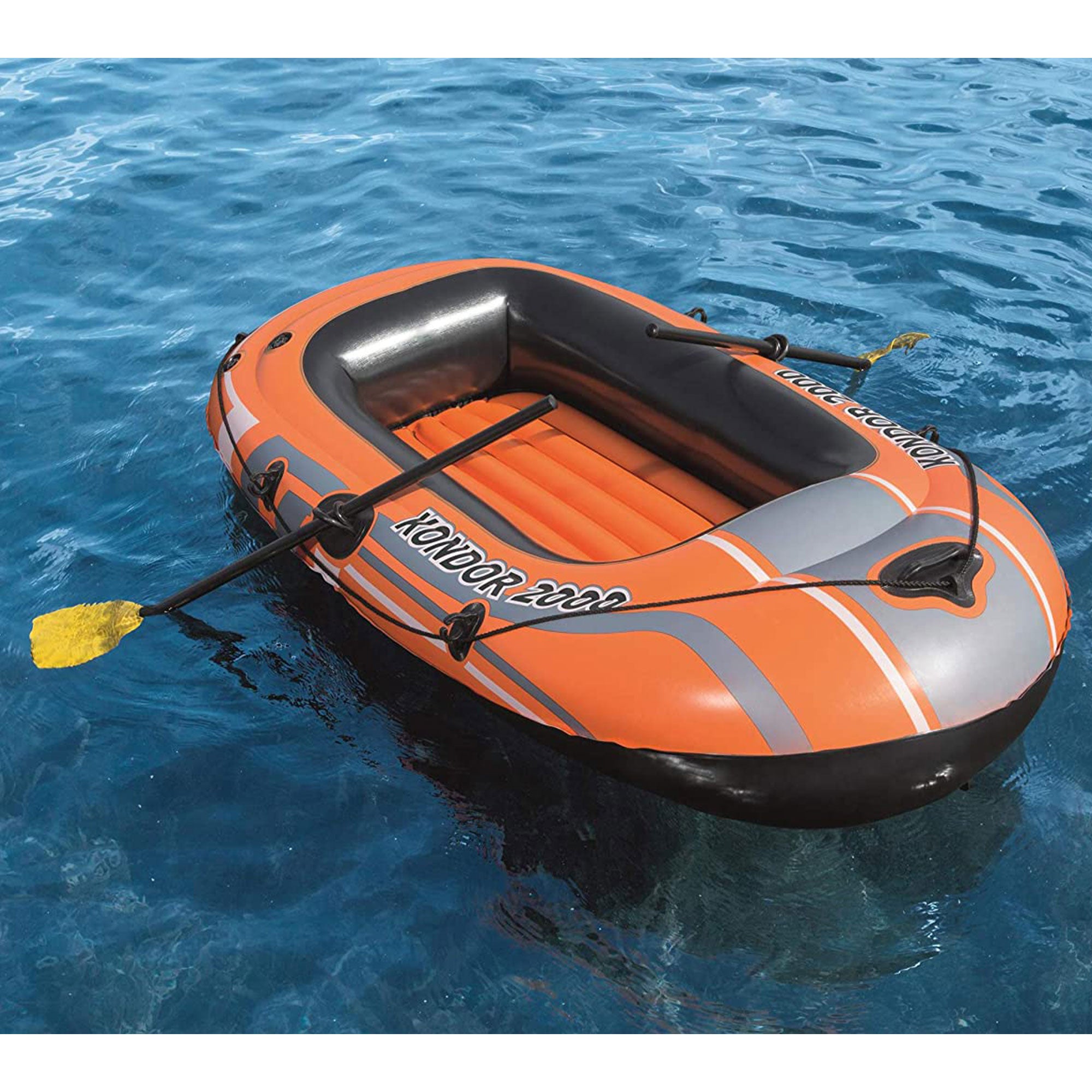 Bestway 77x45 Inches HydroForce Inflatable Raft Set with Oars and Pump (2 Pack) - VMInnovations