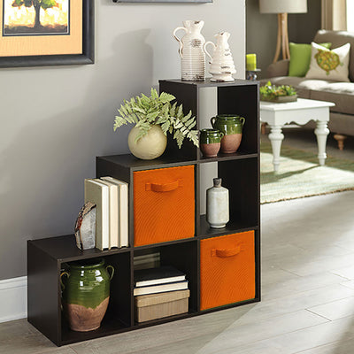 ClosetMaid Fabric Storage Organizer Cube with Handles, Fiesta Orange (6 Pack)