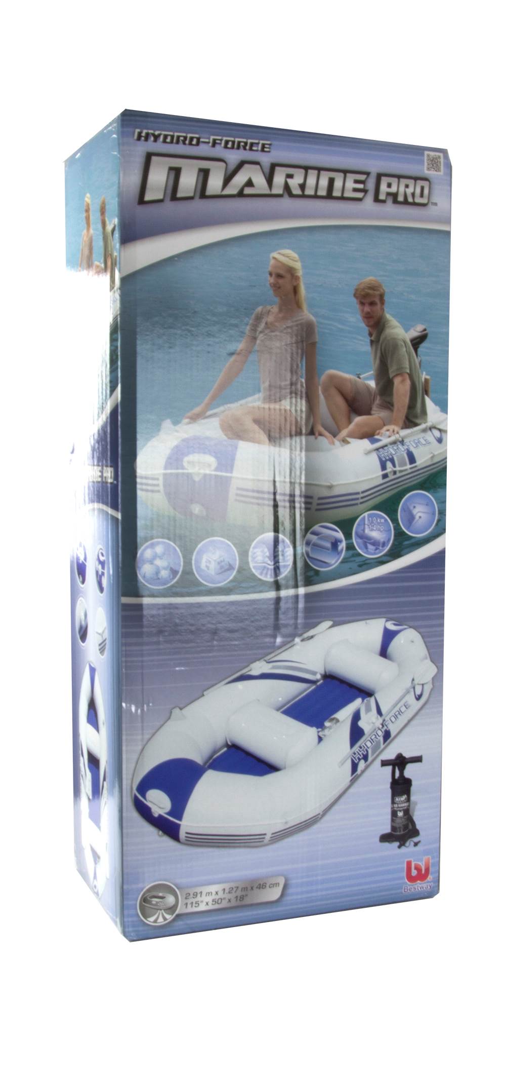 Bestway 115" x 50" x 18" Hydro-Force Marine Pro Inflatable Boat / Raft | 65044
