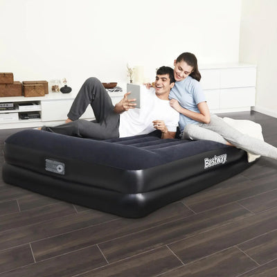 Bestway Raised Premium Plus Air Bed with Built in AC Air Pump - Queen | 67404E