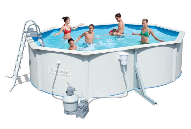 Bestway 16' x 12' x 48" Hydrium Steel Above Ground Swimming Pool Set - Open Box