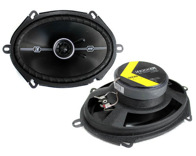 2) Kicker 41DSC684 D-Series 6x8" 200 Watt 2-Way 4-Ohm Car Audio Coaxial Speakers