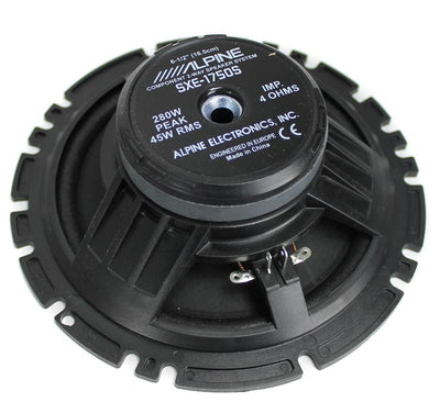2) Alpine 6.5" 280W Car 2 Way Component Audio Speakers Stereo SXE1750S-Open Box