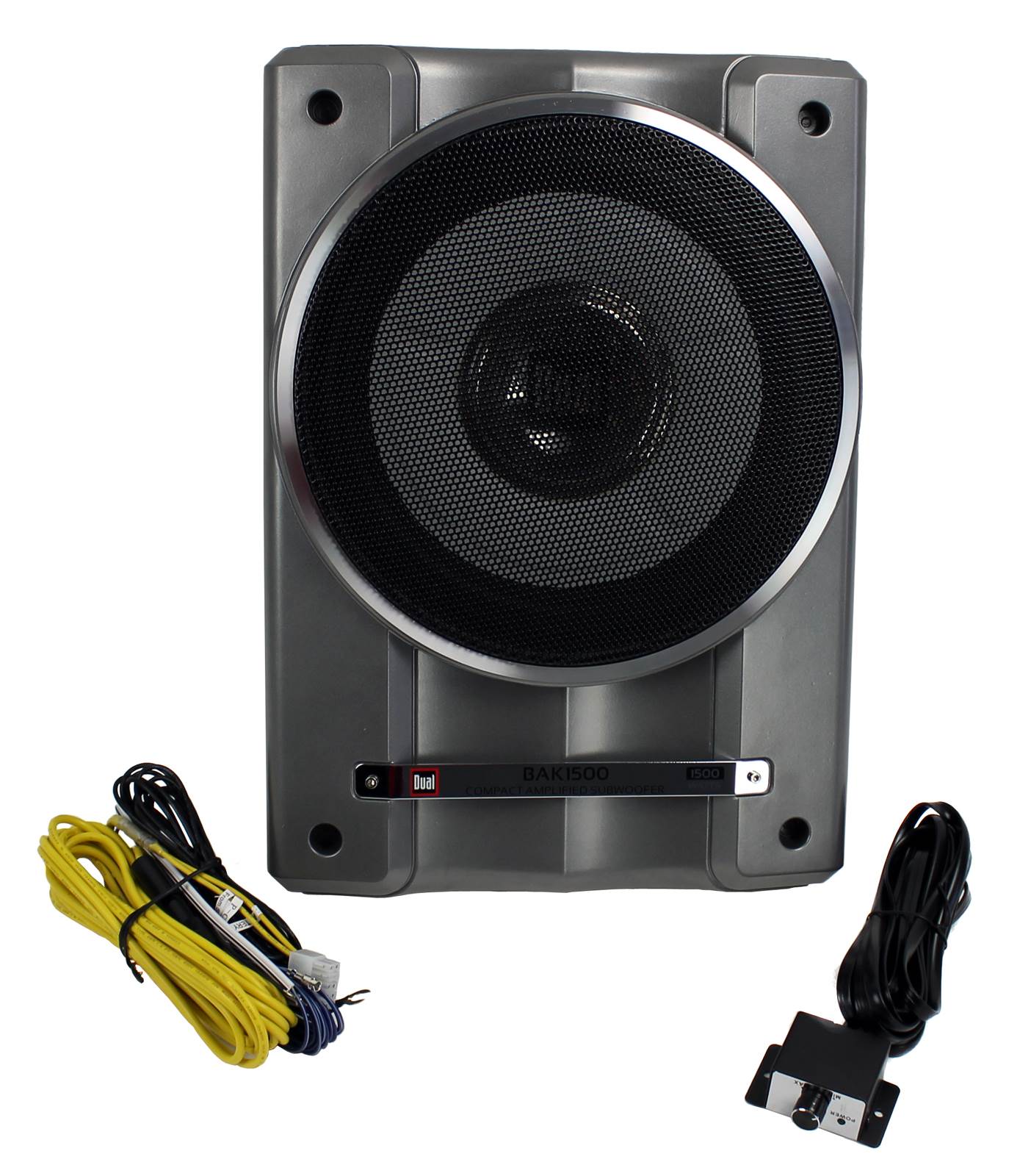 New Dual BAK1500 1500 Watts Low-Profile Amplified Powered Car Subwoofer Sub