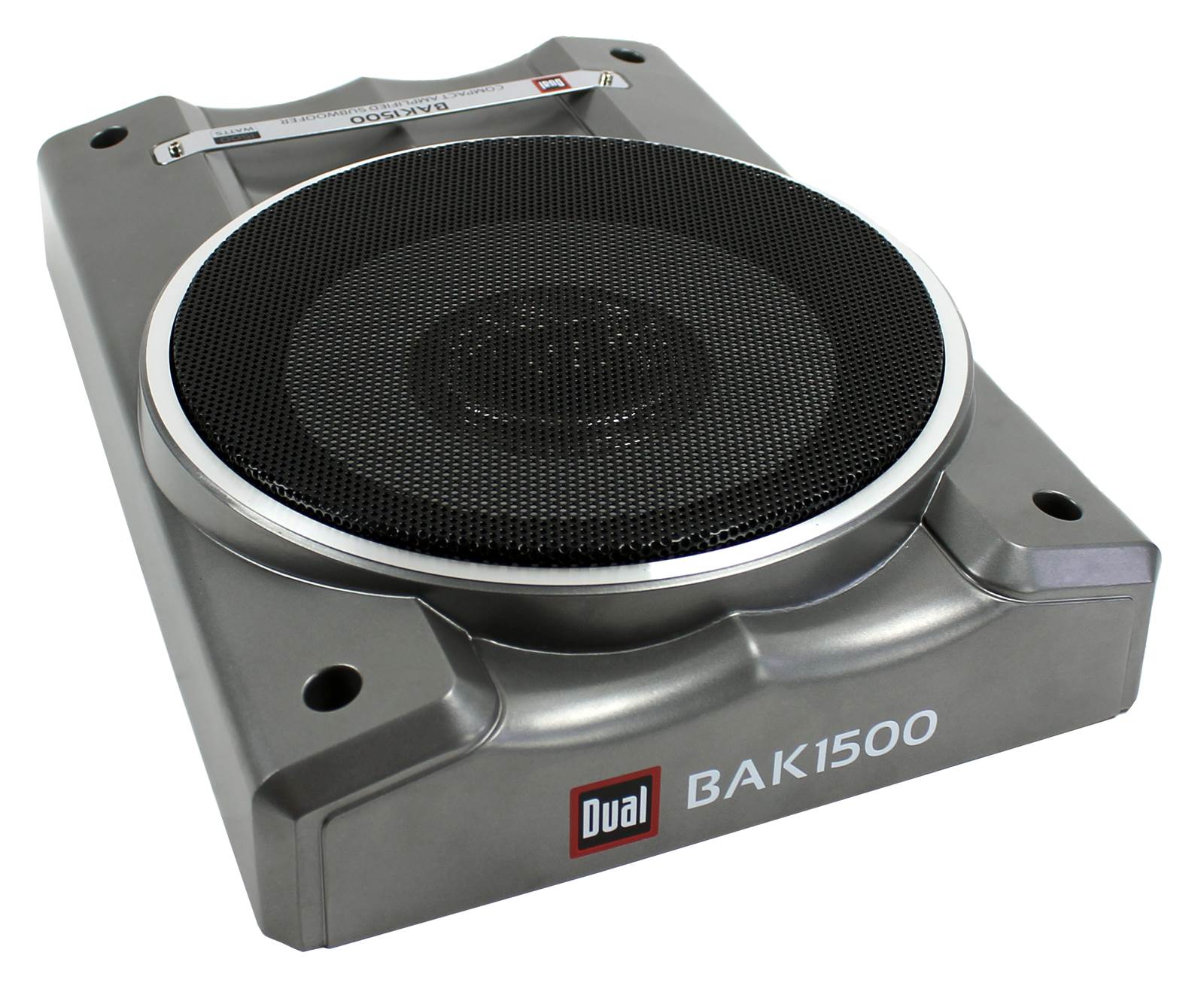 New Dual BAK1500 1500 Watts Low-Profile Amplified Powered Car Subwoofer Sub