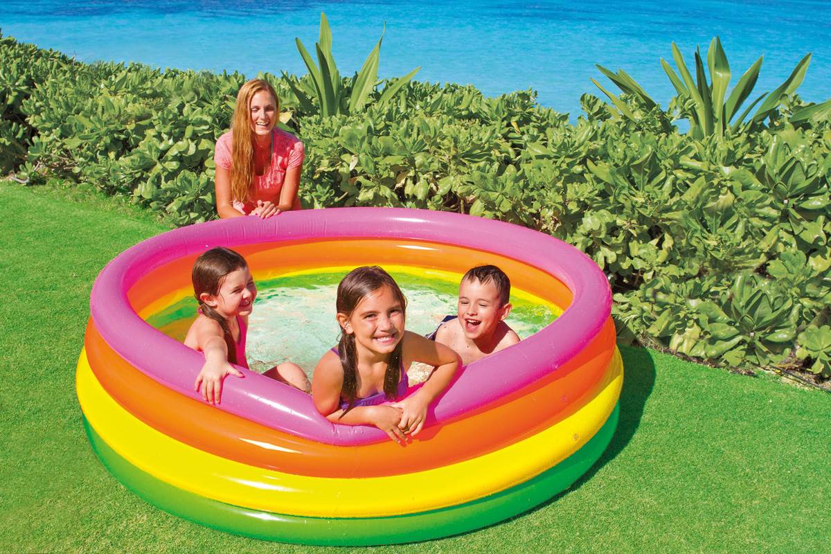 Intex Sunset Glow Swim Center Inflatable Family Swimming Pool - 56441EP - VMInnovations